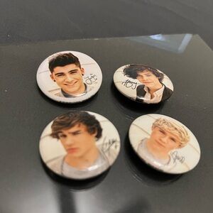 Set of Four One Direction Portrait Pins